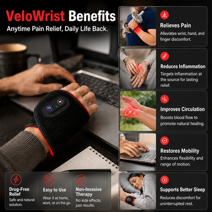 VeloWrist™ — Wrist Light Therapy Wrap